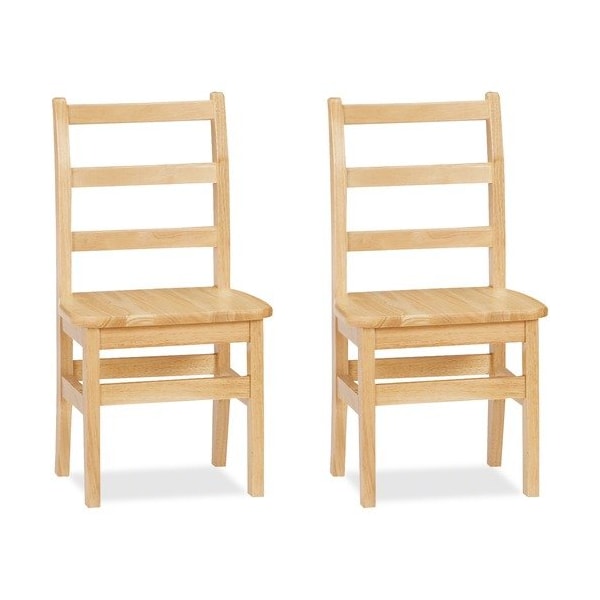 Jonti-Craft KYDZ LADDERBACK CHAIR, 14in SEAT HEIGHT, NATURAL SEAT/NATURAL BACK, NATURAL BASE JNT5914JC2 - main